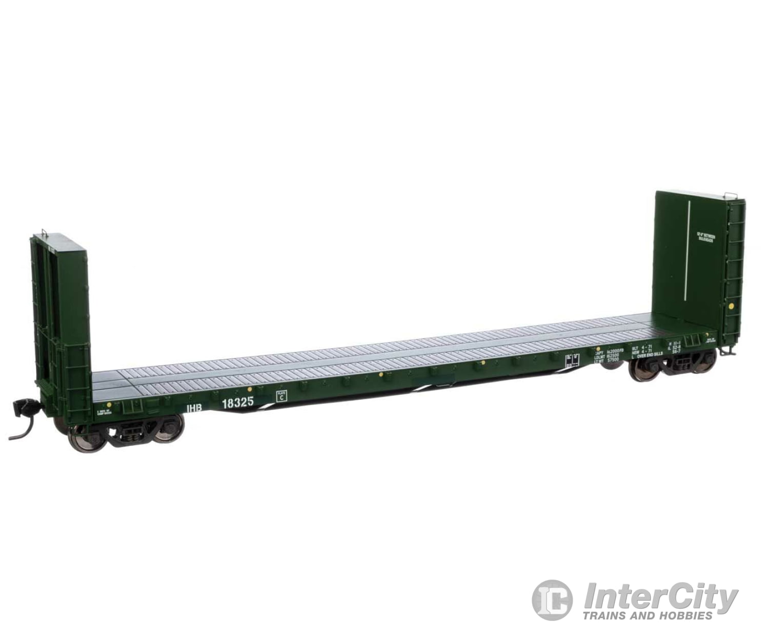 Walthers Proto 104357 50 Cc&F Bulkhead Flatcar - Ready To Run -- Indiana Harbor Belt #18325 Freight