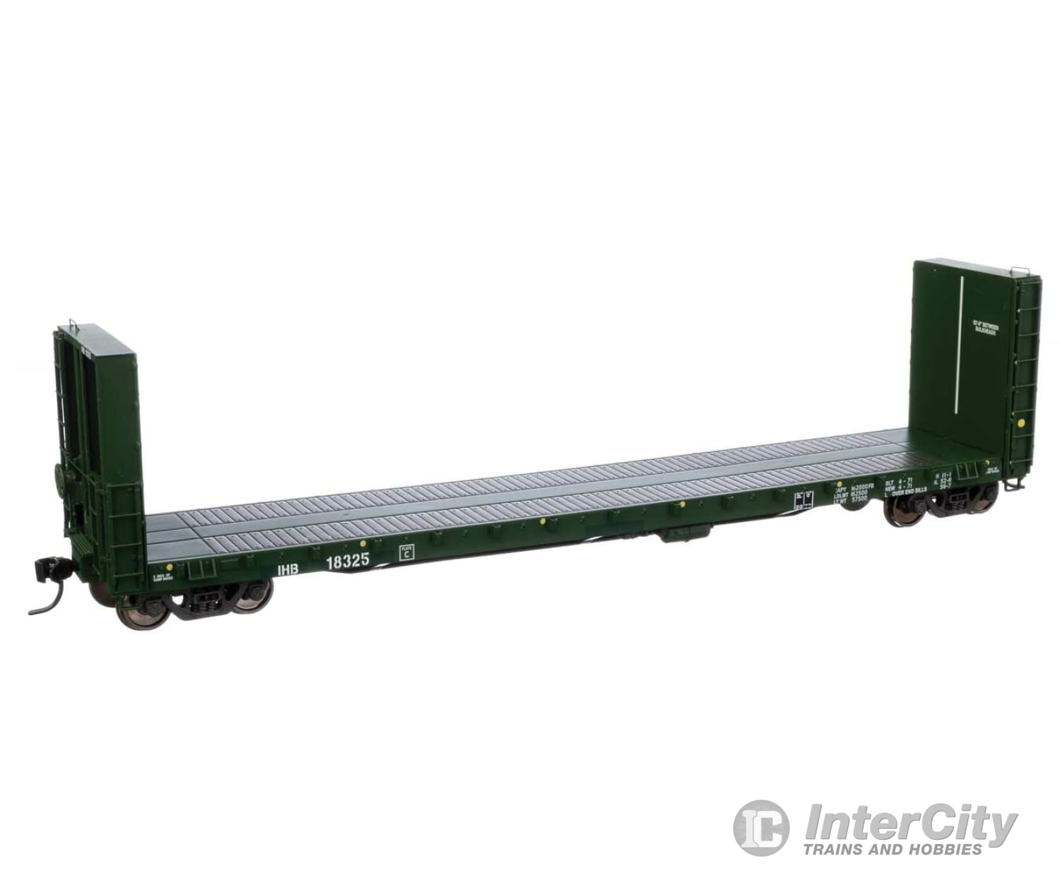 Walthers Proto 104357 50 Cc&F Bulkhead Flatcar - Ready To Run -- Indiana Harbor Belt #18325 Freight