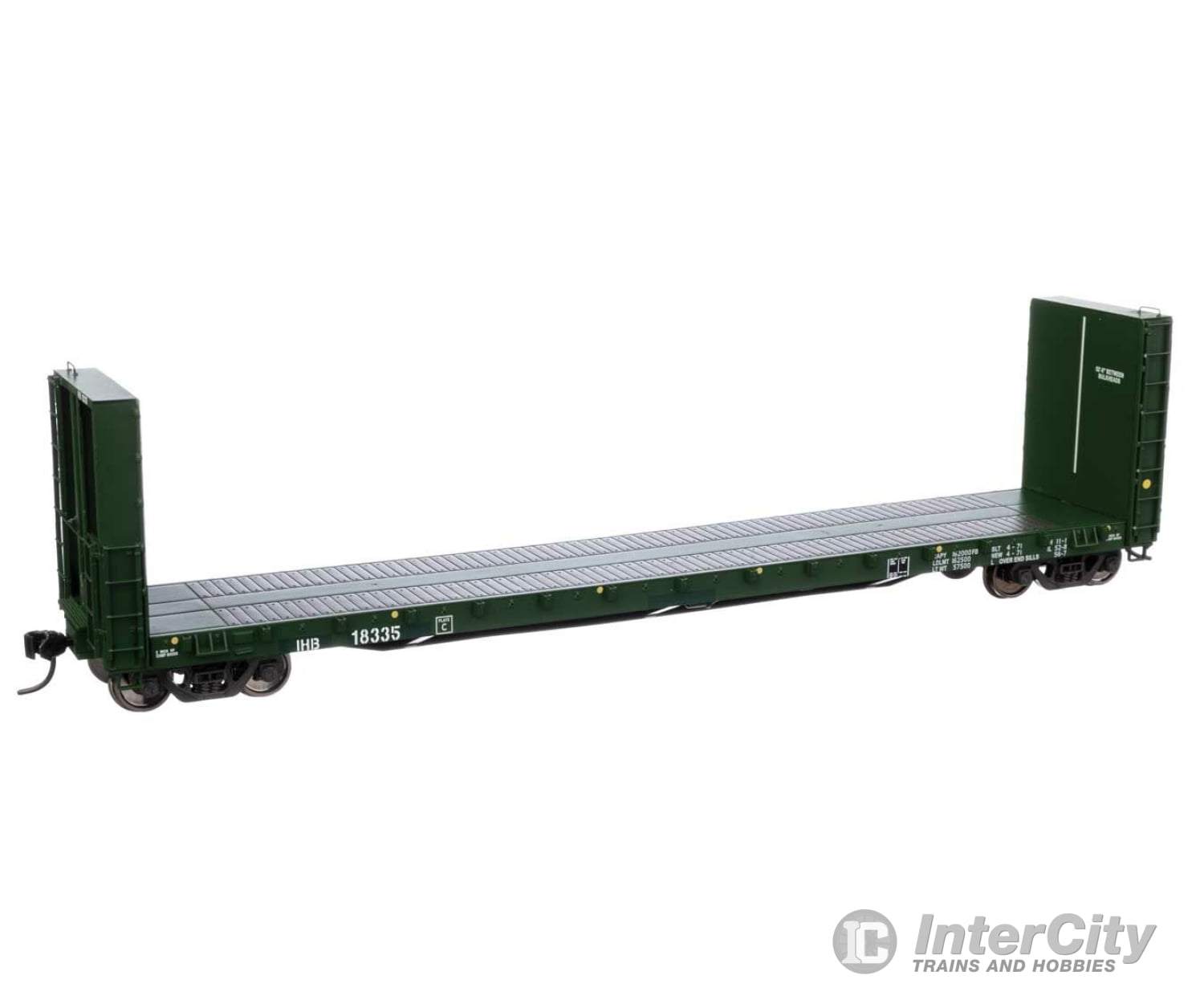 Walthers Proto 104358 50 Cc&F Bulkhead Flatcar - Ready To Run -- Indiana Harbor Belt #18335 Freight