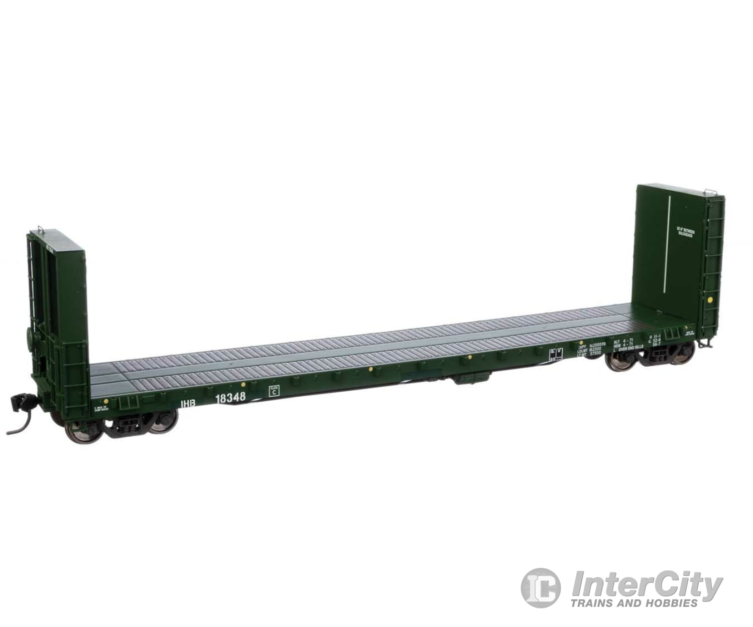 Walthers Proto 104359 50 Cc&F Bulkhead Flatcar - Ready To Run -- Indiana Harbor Belt #18348 Freight