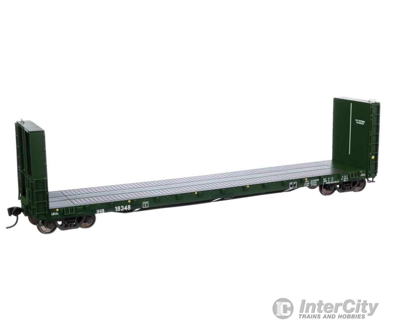 Walthers Proto 104359 50 Cc&F Bulkhead Flatcar - Ready To Run -- Indiana Harbor Belt #18348 Freight