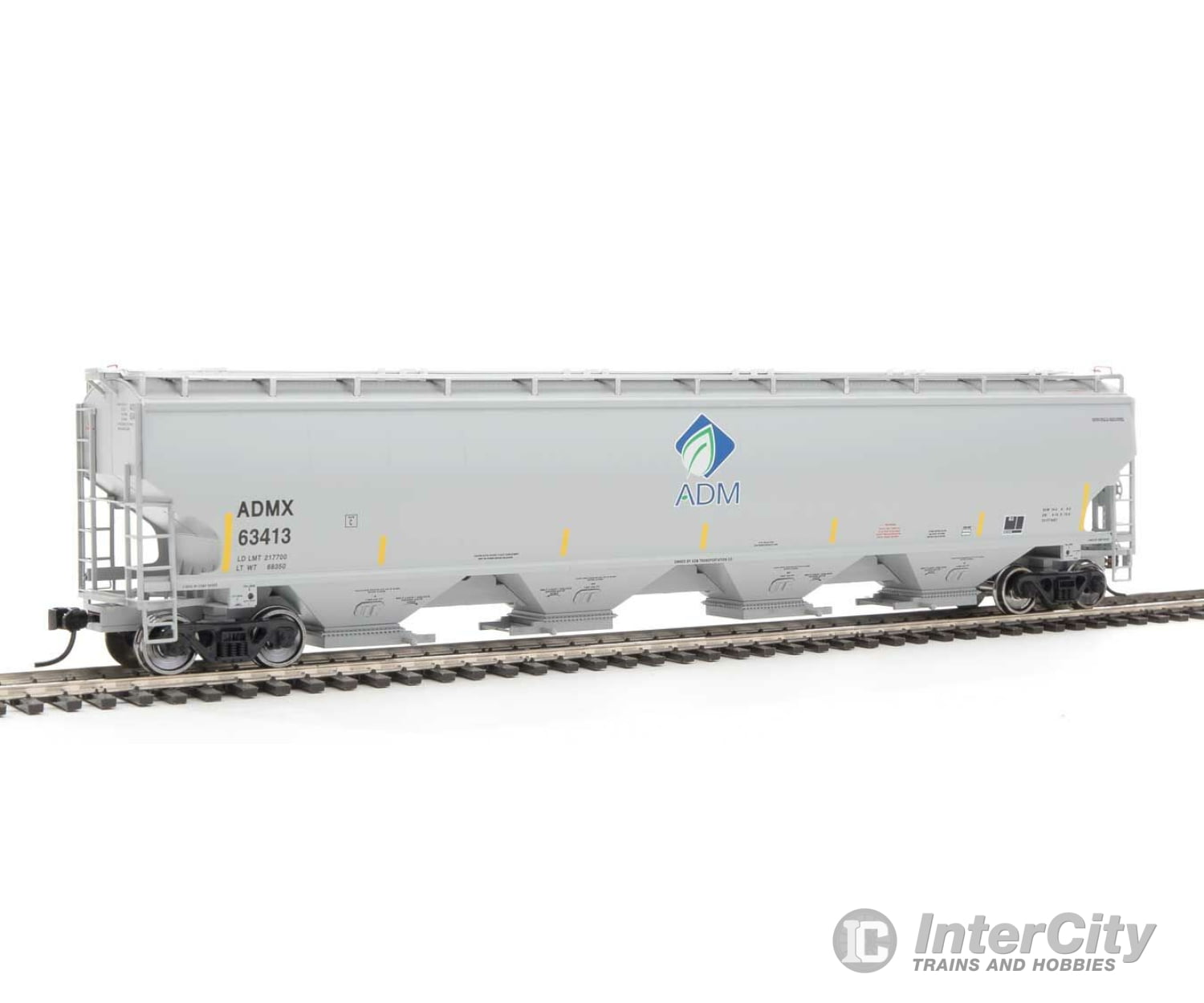 Walthers Proto 105840 67 Trinity 6351 4-Bay Covered Hopper - Ready To Run -- Archer-Daniels-Midland