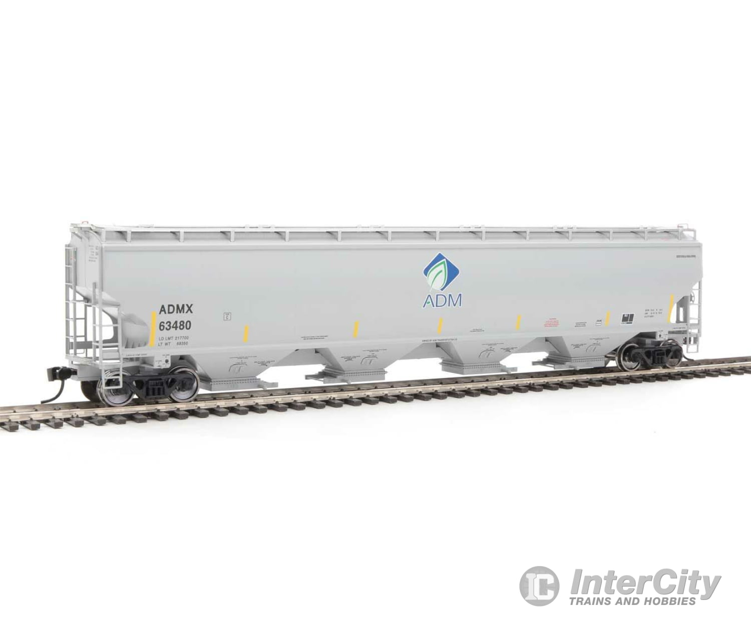 Walthers Proto 105842 67 Trinity 6351 4-Bay Covered Hopper - Ready To Run -- Archer-Daniels-Midland