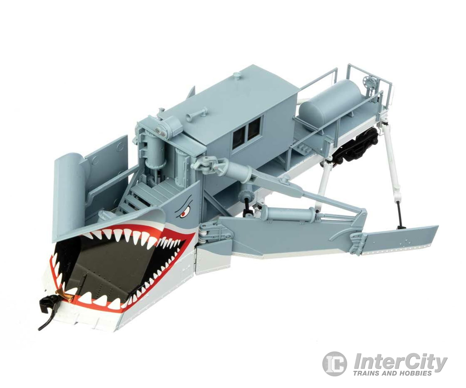 Walthers Proto 110134 Jordan Spreader - Ready To Run -- Maintenance-Of-Way (Shark Teeth Graphics)