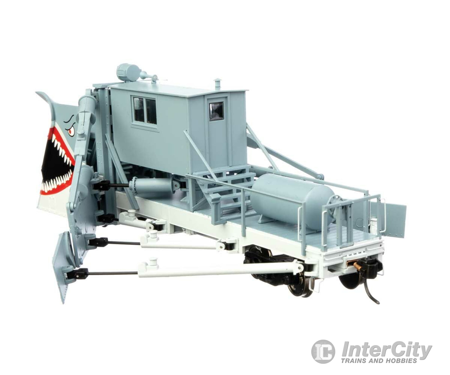 Walthers Proto 110134 Jordan Spreader - Ready To Run -- Maintenance-Of-Way (Shark Teeth Graphics)