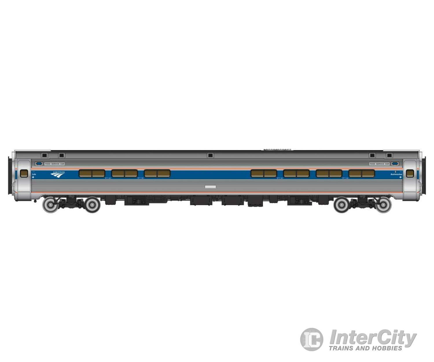 Walthers Proto 12281 85 Amfleet I Club Dinette - Lighted Ready To Run -- Amtrak(R) Phase Vi