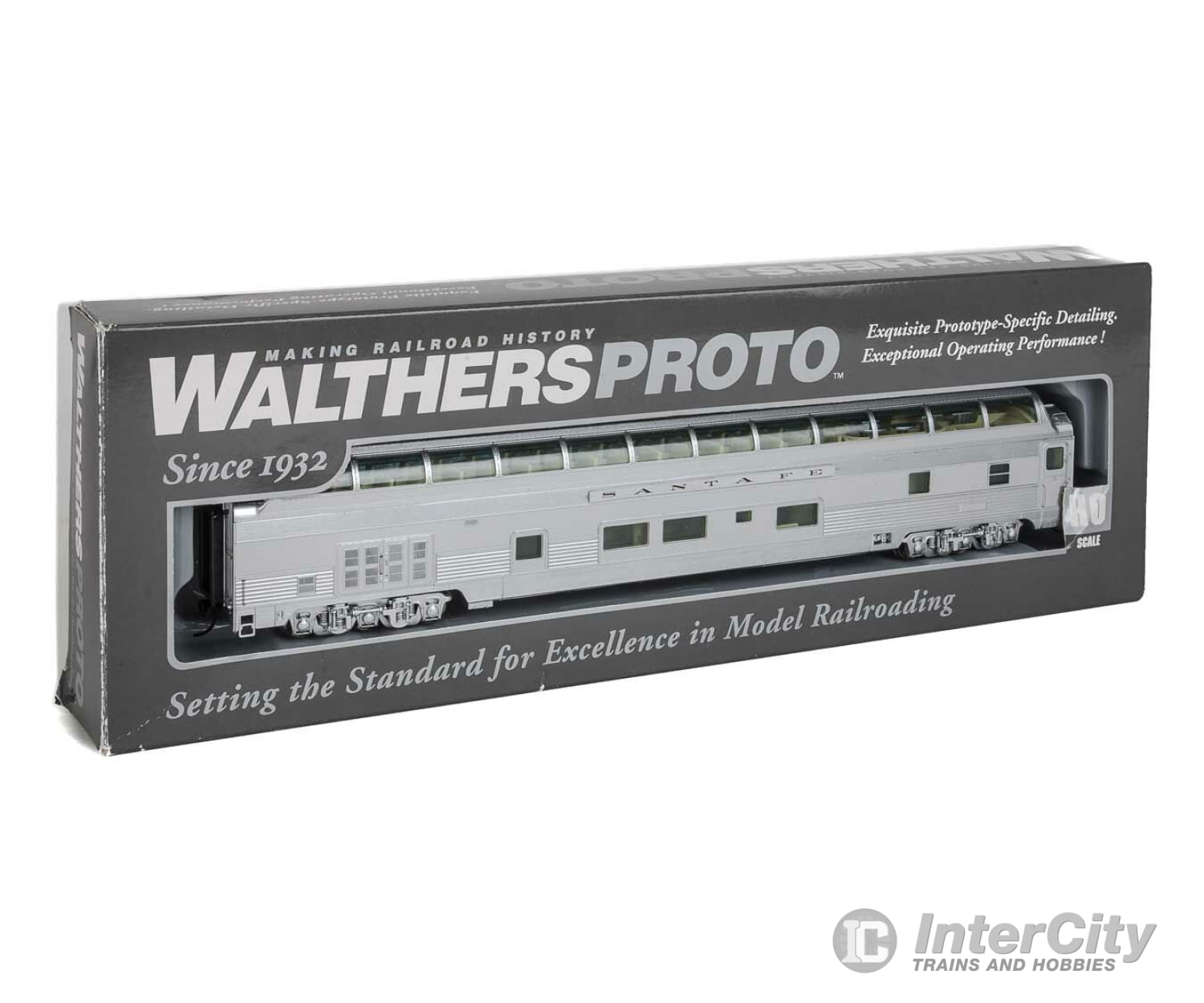 Walthers Proto 14500 85 Budd Big Dome Bar Lounge Dormitory - Ready-To-Run Lighted -- Santa Fe (Real