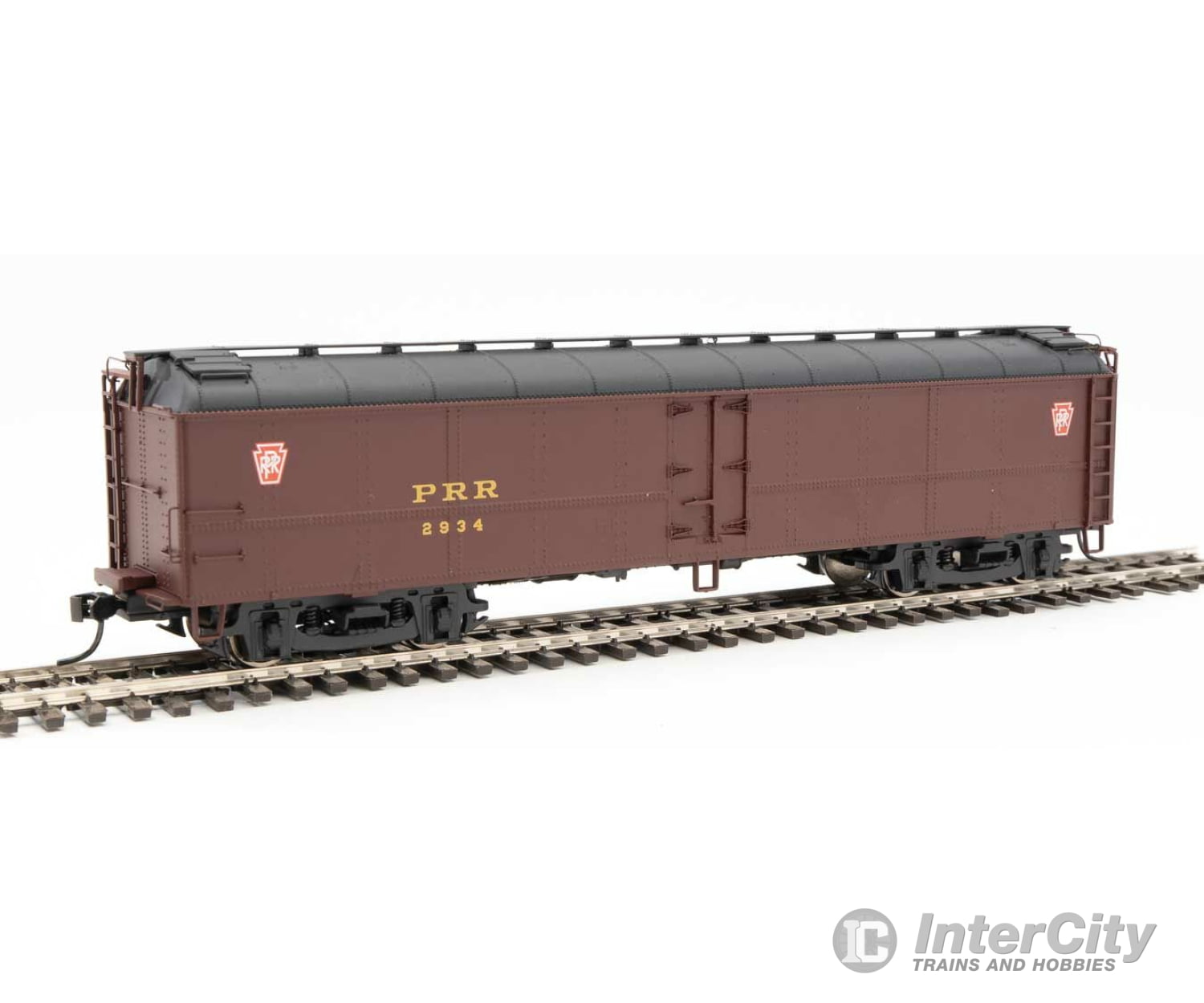 Walthers Proto 17229 50 Pennsylvania Class R50B Express Reefer -- Railroad #2934 (Tuscan Black;