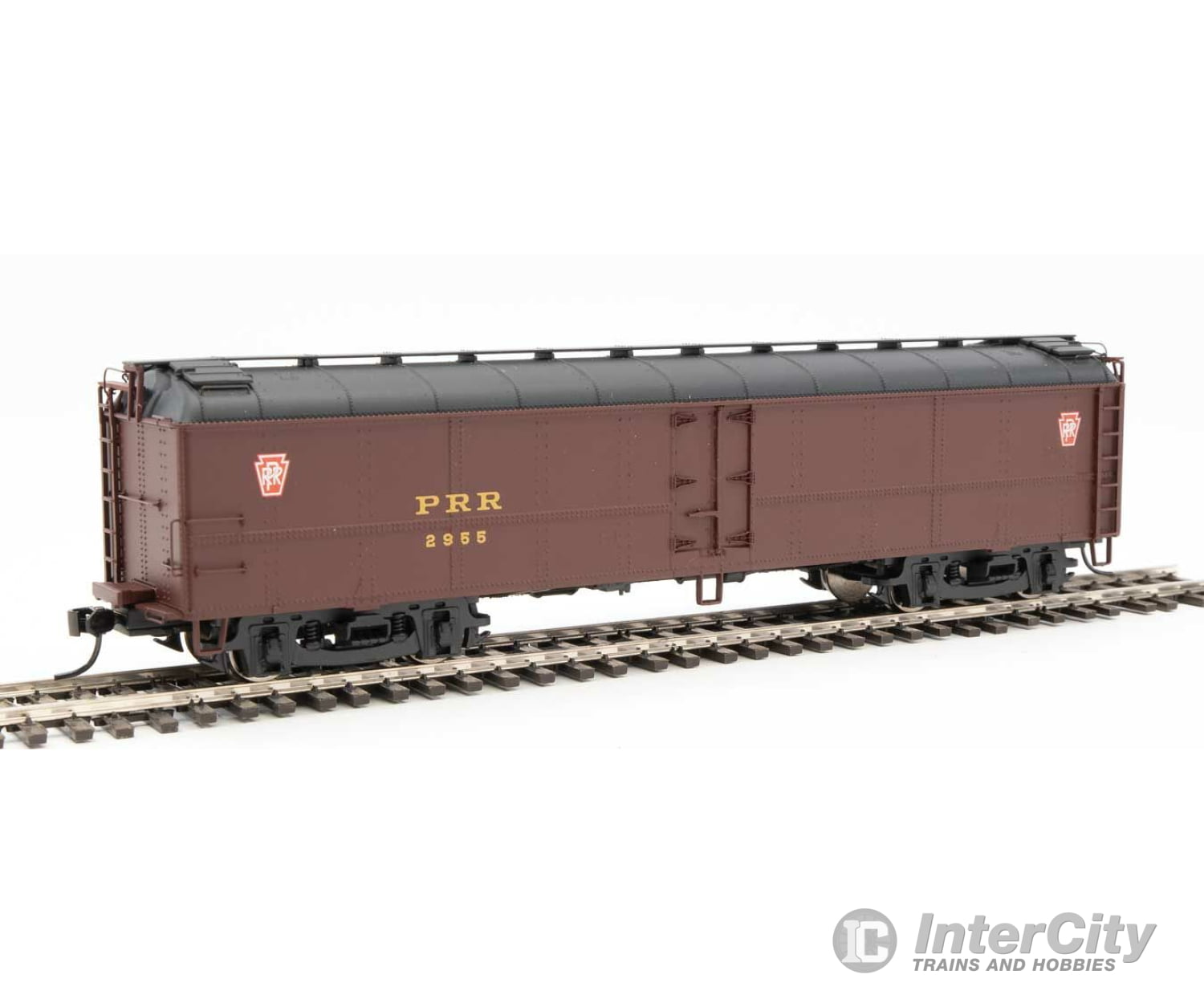 Walthers Proto 17230 50 Pennsylvania Class R50B Express Reefer -- Railroad #2955 (Tuscan Black;