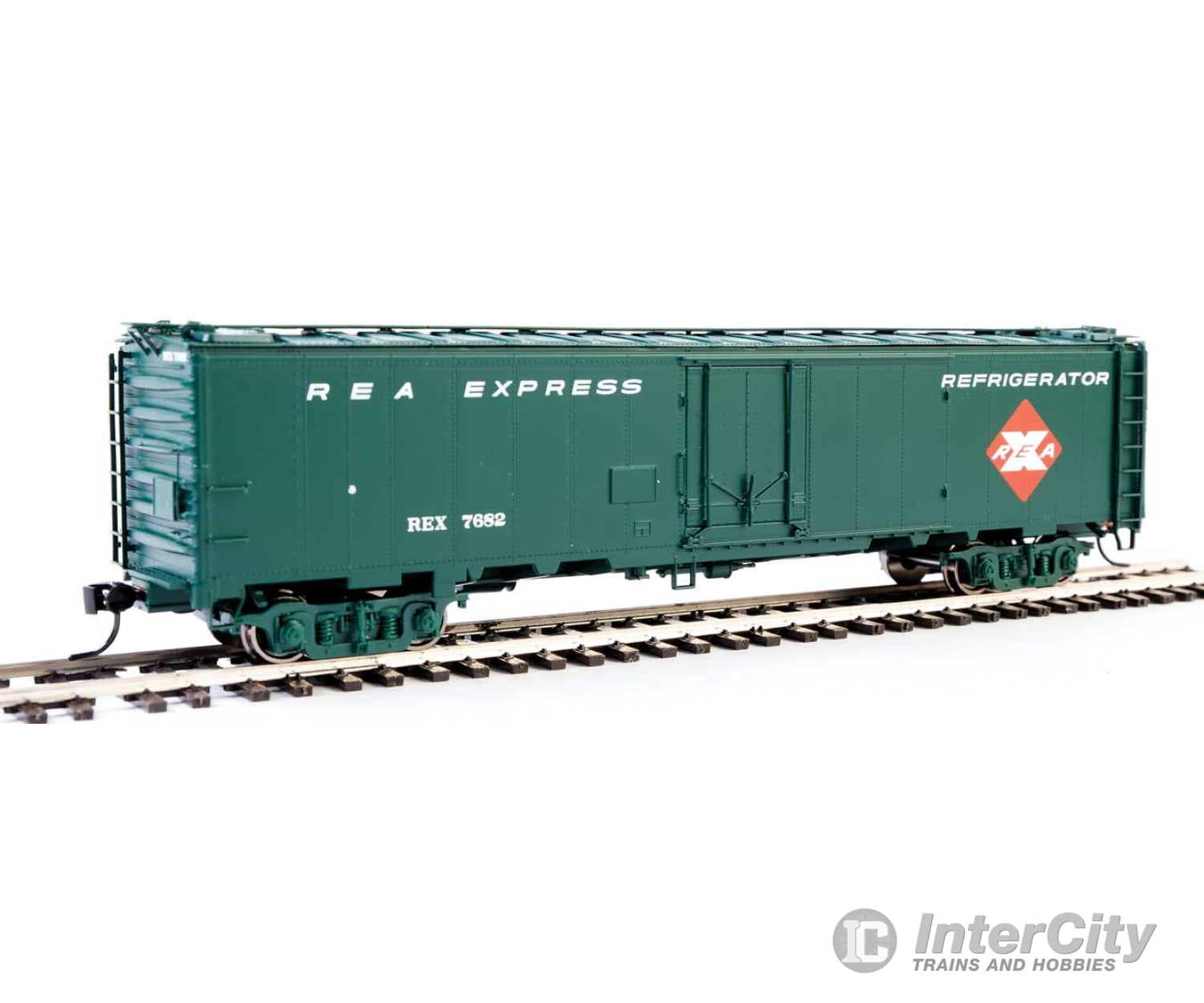 Walthers Proto 17320 50 Rea Riveted Steel Express Reefer -- Railway Agency #7682 Freight Cars