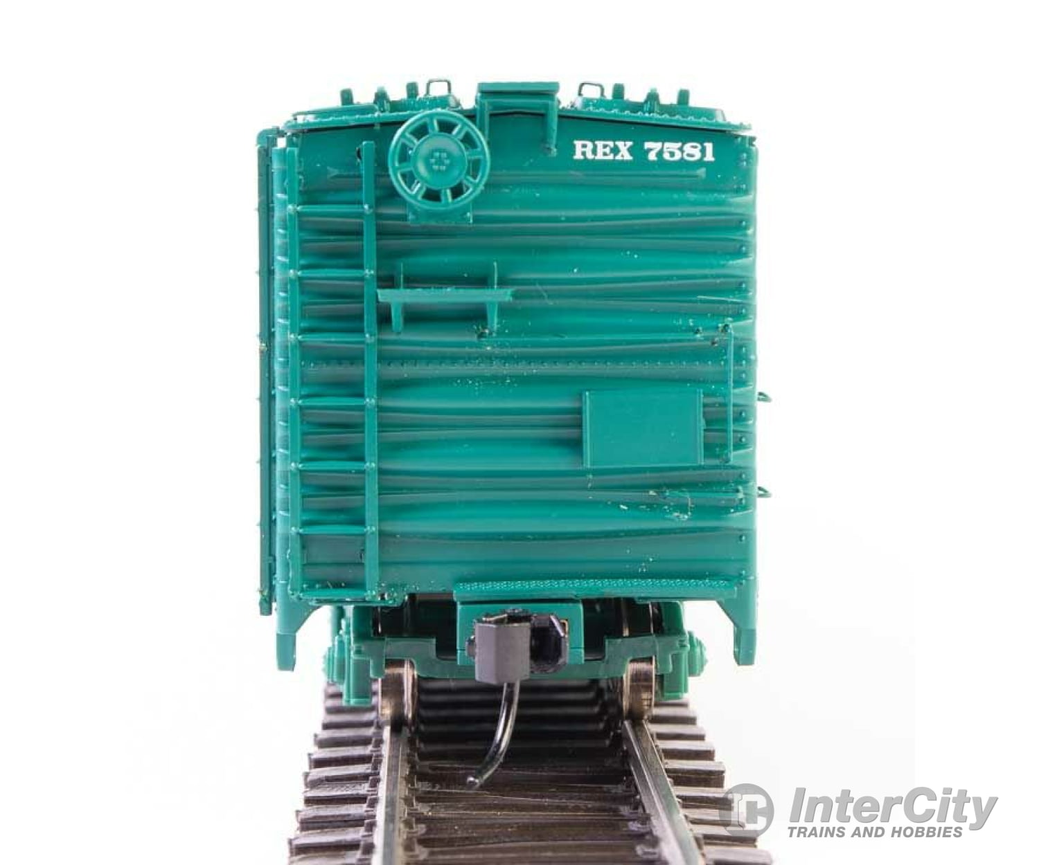 Walthers Proto 17323 50 Rea Riveted Steel Express Reefer -- Railway Agency #7581 (Light Green)