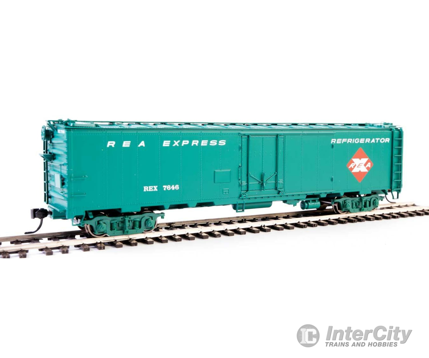 Walthers Proto 17324 50 Rea Riveted Steel Express Reefer -- Railway Agency #7840 (Light Green)