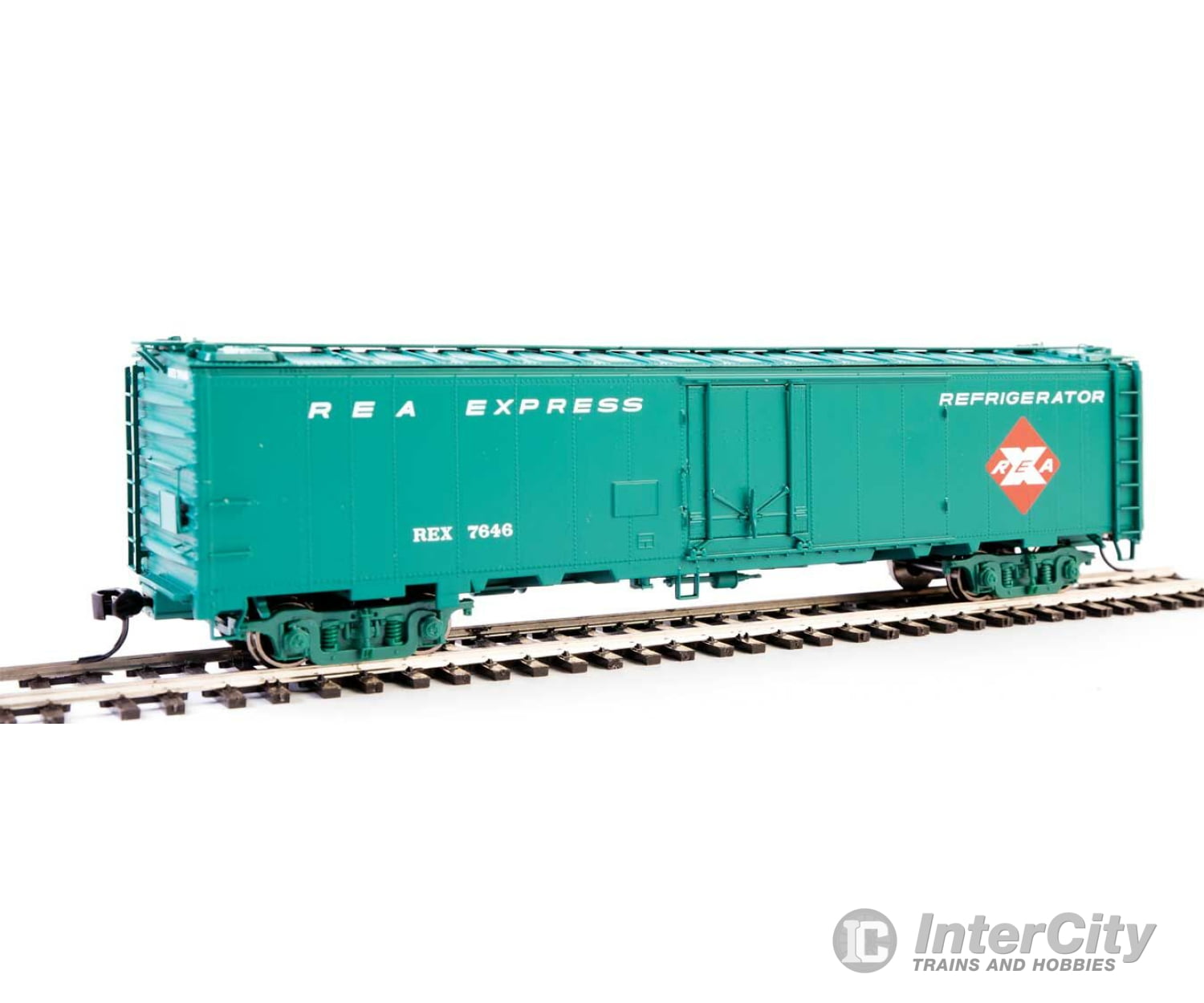 Walthers Proto 17324 50 Rea Riveted Steel Express Reefer -- Railway Agency #7840 (Light Green)