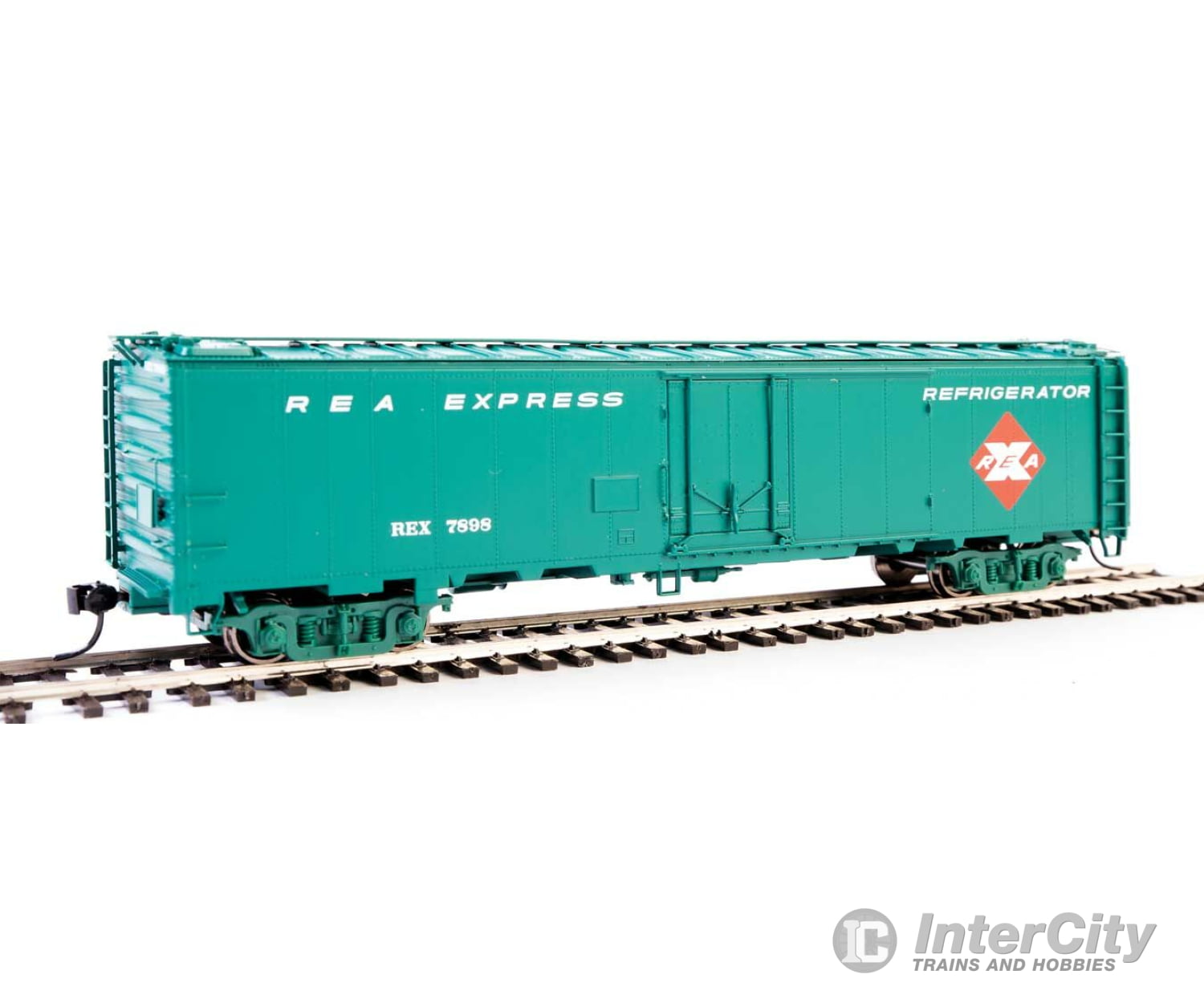 Walthers Proto 17326 50 Rea Riveted Steel Express Reefer -- Railway Agency #7898 (Light Green)