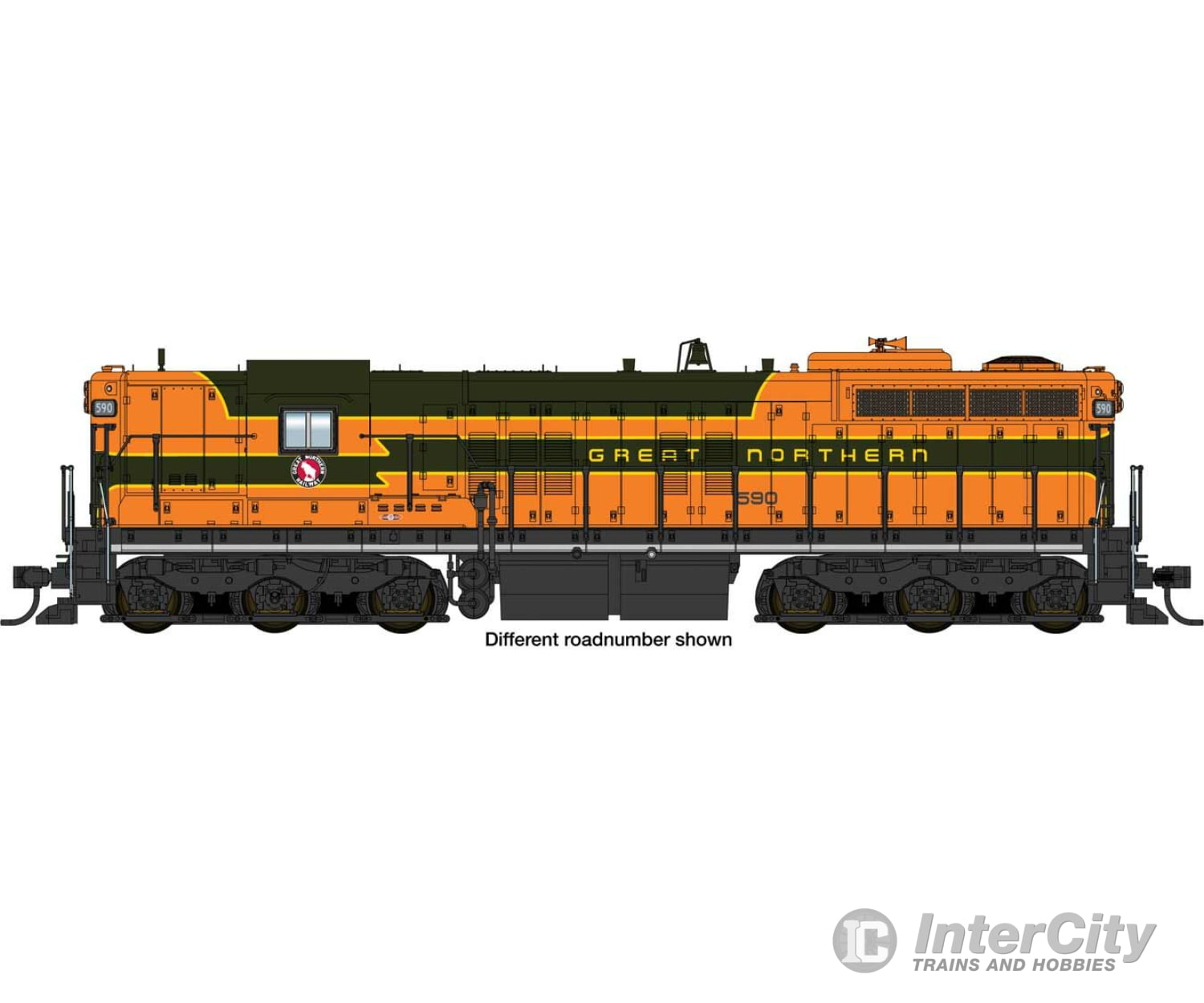 Walthers Proto 41710 Emd Sd9 - Esu Loksound 5 Sound & Dcc -- Great Northern #595 (Orange Green)