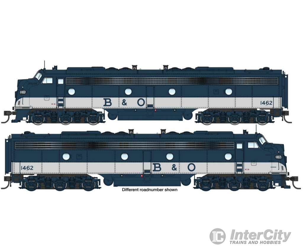 Walthers Proto 42908 Emd E8 A-A With Loksound 5 Sound & Dcc -- Baltimore Ohio #1462 1466 Locomotives