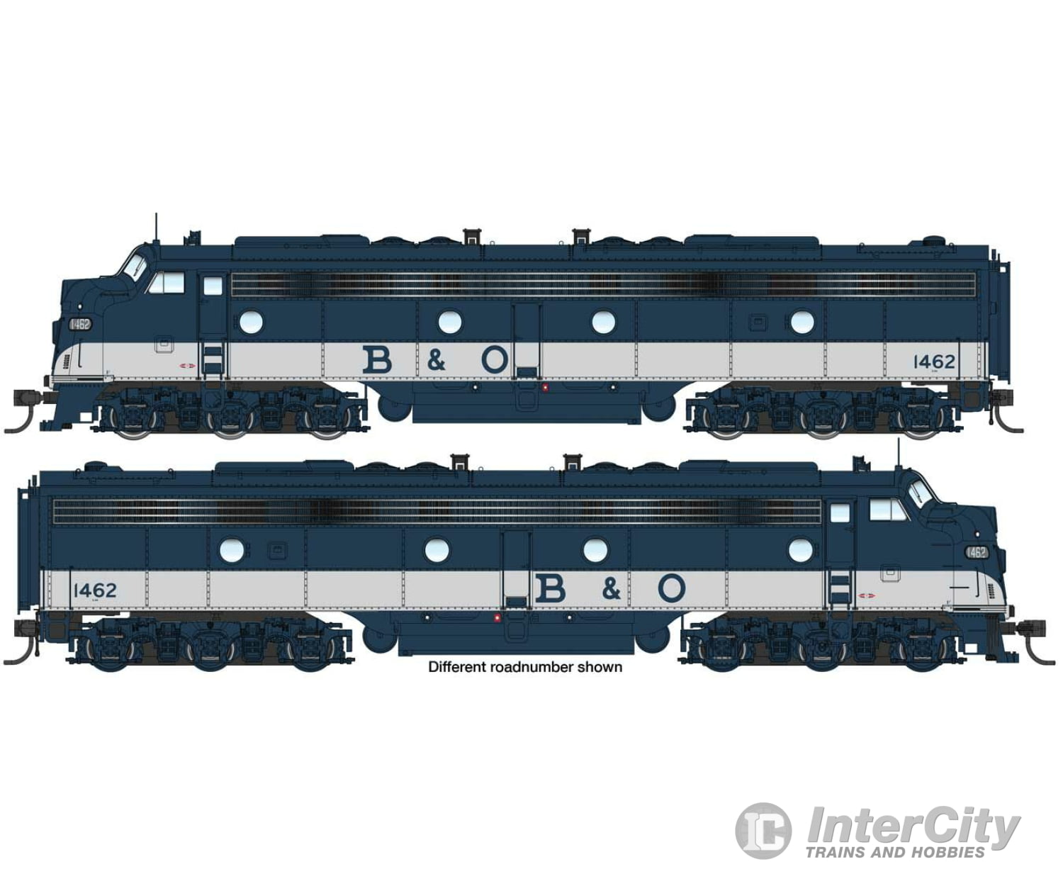 Walthers Proto 42908 Emd E8 A-A With Loksound 5 Sound & Dcc -- Baltimore Ohio #1462 1466 Locomotives