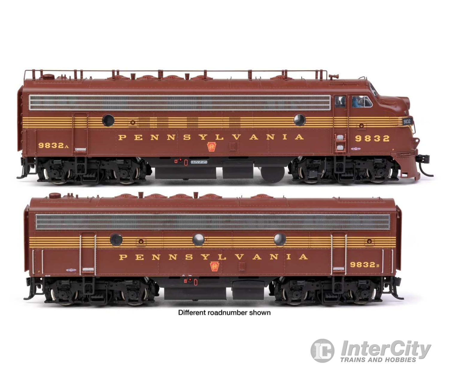 Walthers Proto 49536 Emd Fp7 & F7B Standard Dc -- Pennsylvania Railroad Efp-15 #9832A Eh-15 #9832B