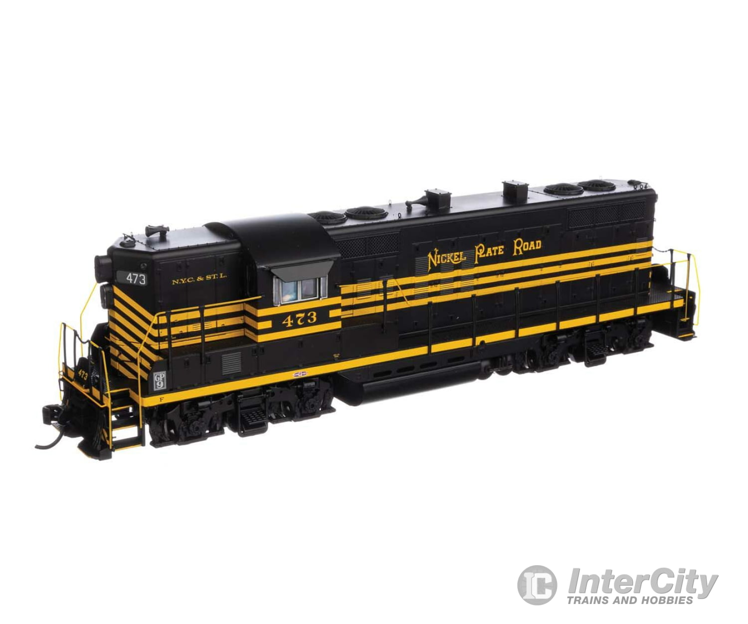 Walthers Proto 49717 Emd Gp9 Phase Ii High Short Hood - Standard Dc -- Nickel Plate #473 Locomotives