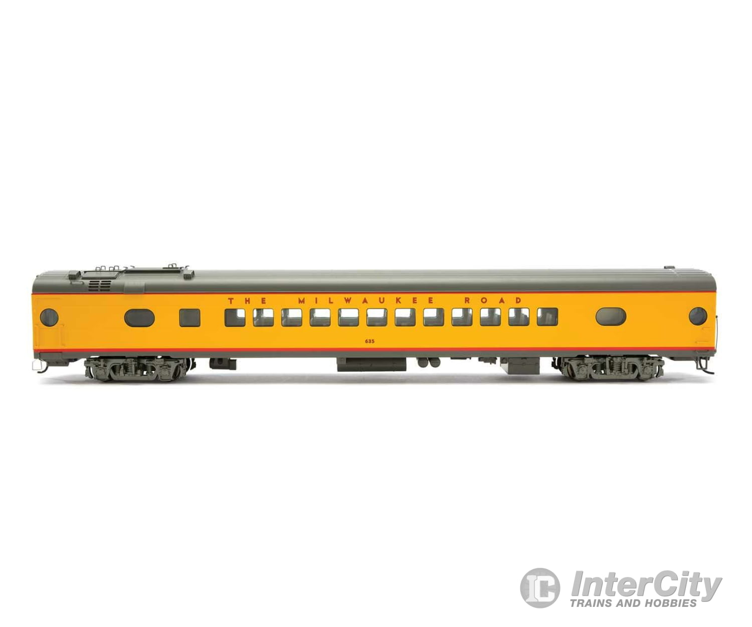 Walthers Proto 9824 85 Milwaukee Road 600-Series Coach - City Of San Francisco -- #628 (Yellow Gray