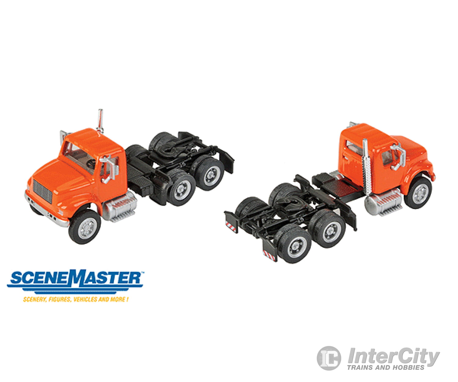 Walthers Scenemaster 11183 International(R) 4900 Dual-Axle Semi Tractor Only - Assembled -- Orange