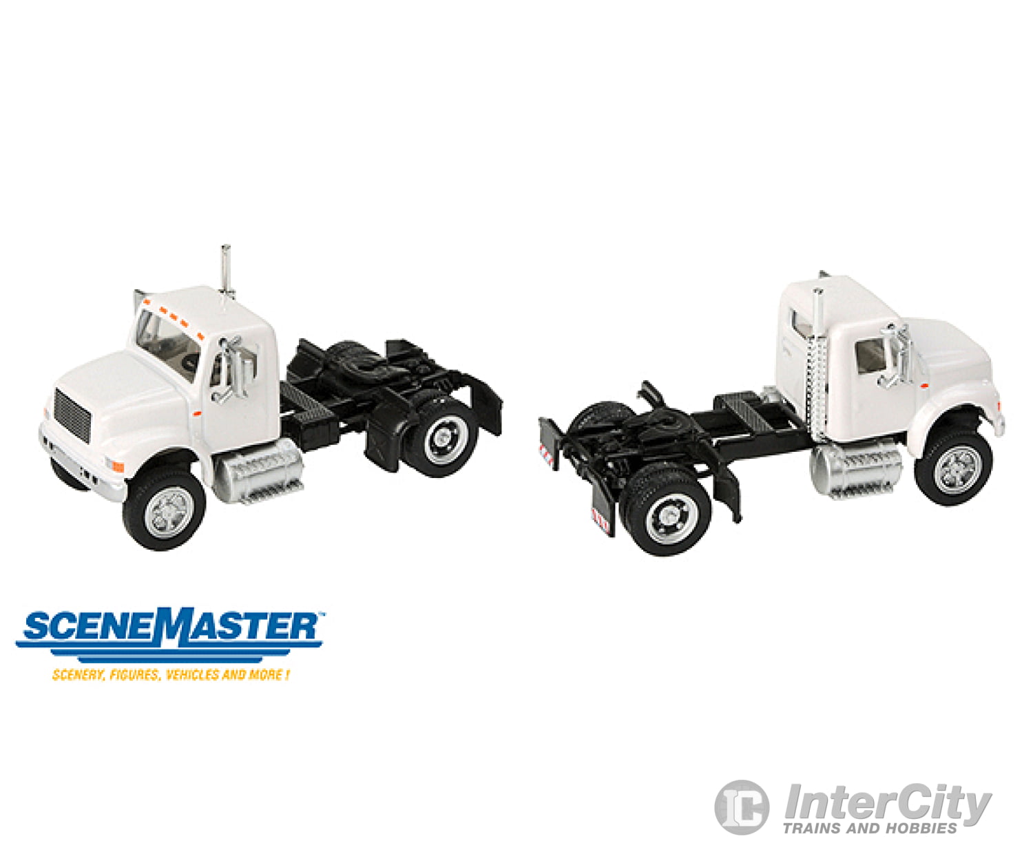 Walthers Scenemaster 11190 International(R) 4900 Single-Axle Semi Tractor Only - Assembled -- White