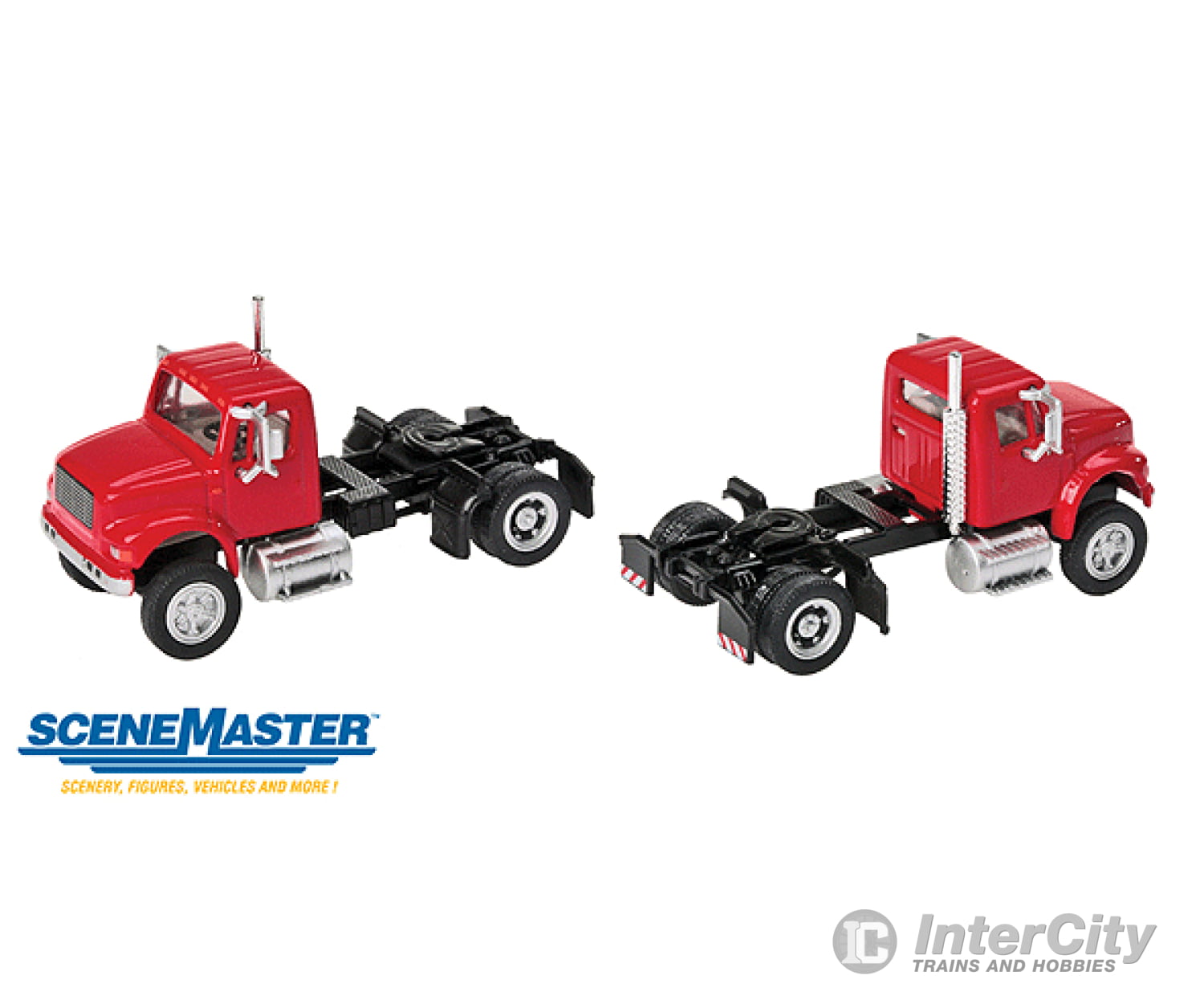 Walthers Scenemaster 11191 International(R) 4900 Single-Axle Semi Tractor Only - Assembled -- Red