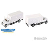 Walthers Scenemaster 11290 International(R) 4900 Single-Axle Box Van - Assembled -- White Cab & Cars