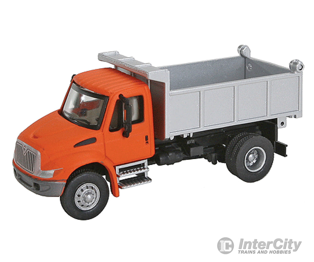 Walthers Scenemaster 11633 International(R) 4300 Single-Axle Dump Truck - Assembled -- Orange Cab