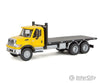 Walthers Scenemaster 11653 International(R) 7600 3-Axle Flatbed Truck - Assembled -- Yellow Cab