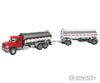 Walthers Scenemaster 11670 International(R) 7600 Tank Truck With Trailer- Assembled -- Red Cab