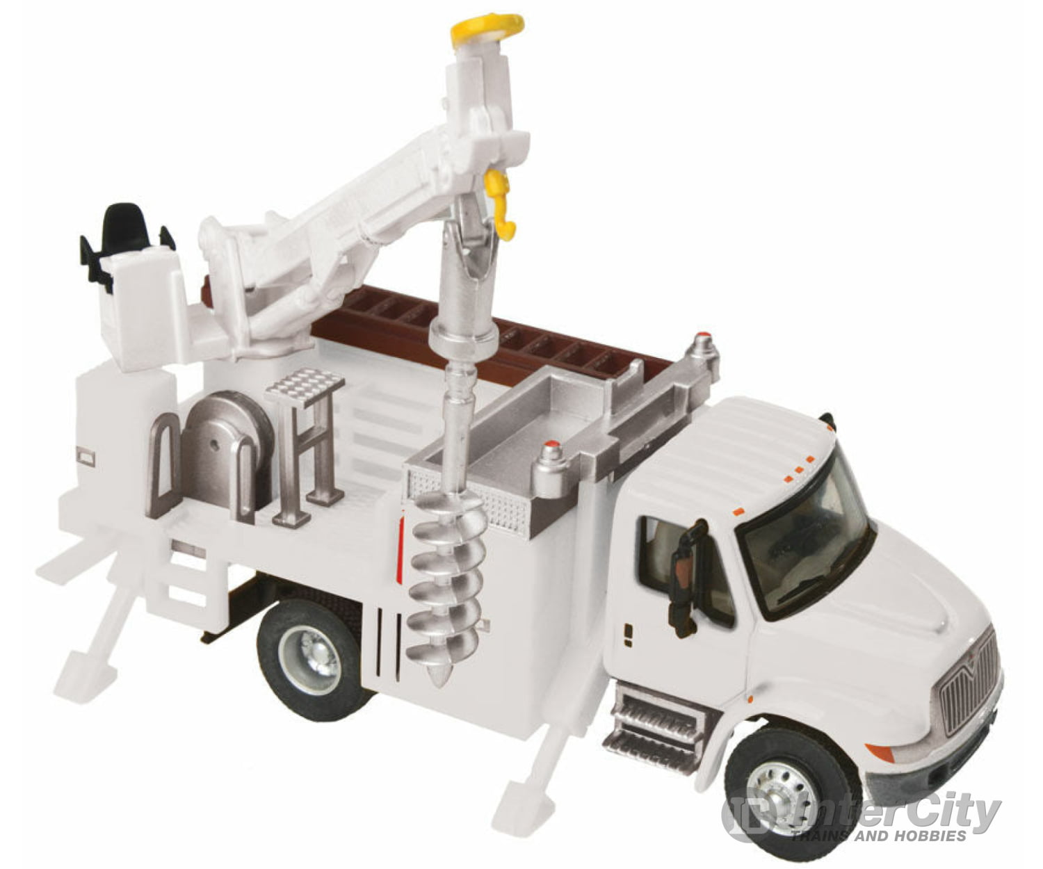 Walthers Scenemaster 11733 International(R) 4300 Utility Truck W/Drill - Assembled -- White