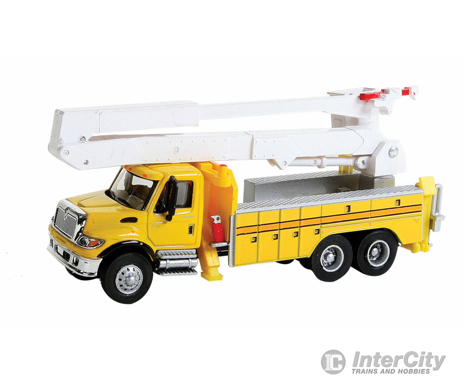 Walthers Scenemaster 11752 International(R) 7600 Utility Truck W/Bucket Lift - Assembled -- Yellow