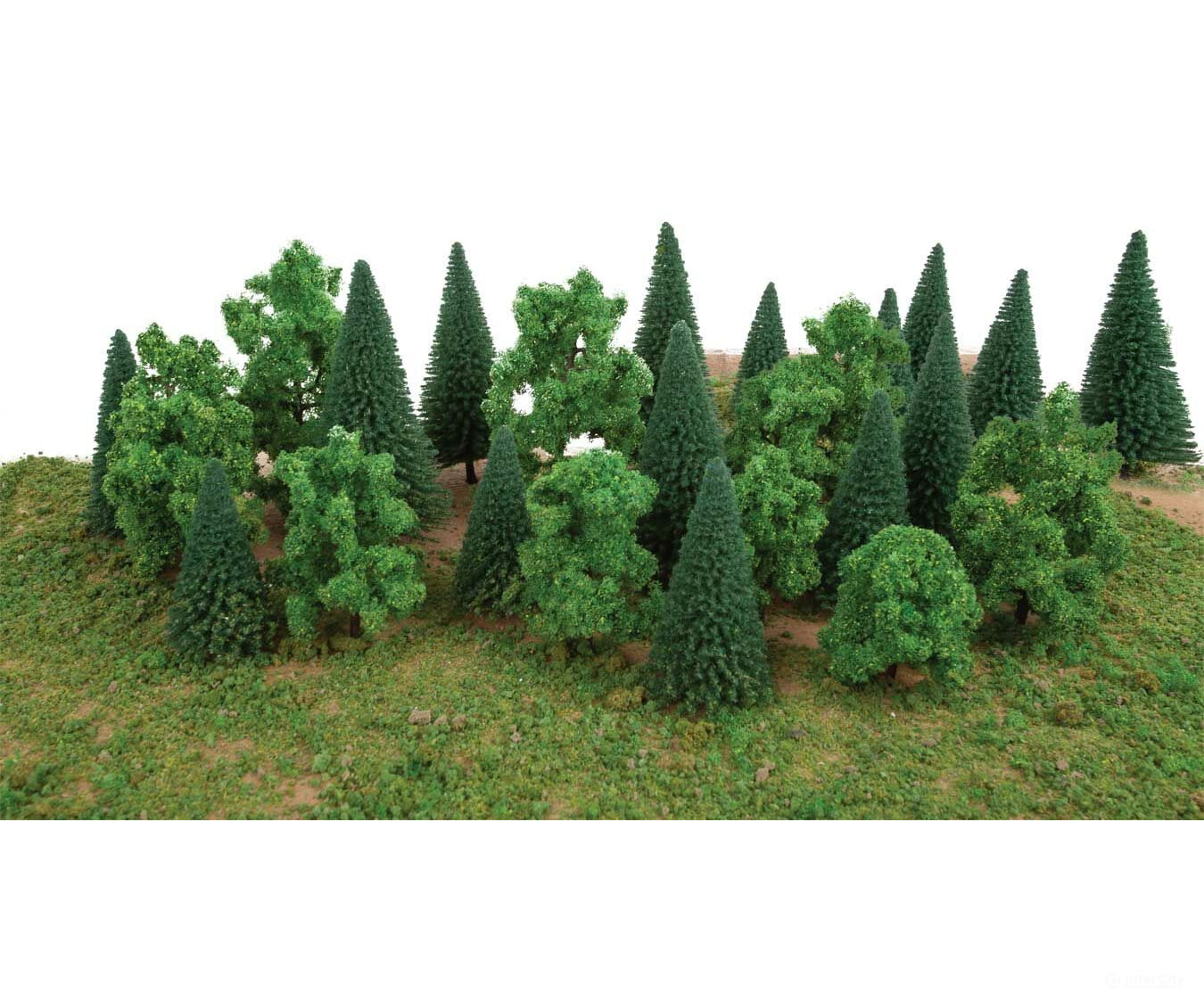 Walthers Scenemaster 1179 Mixed Trees With Flat Bases Pkg(25) & Vegetation