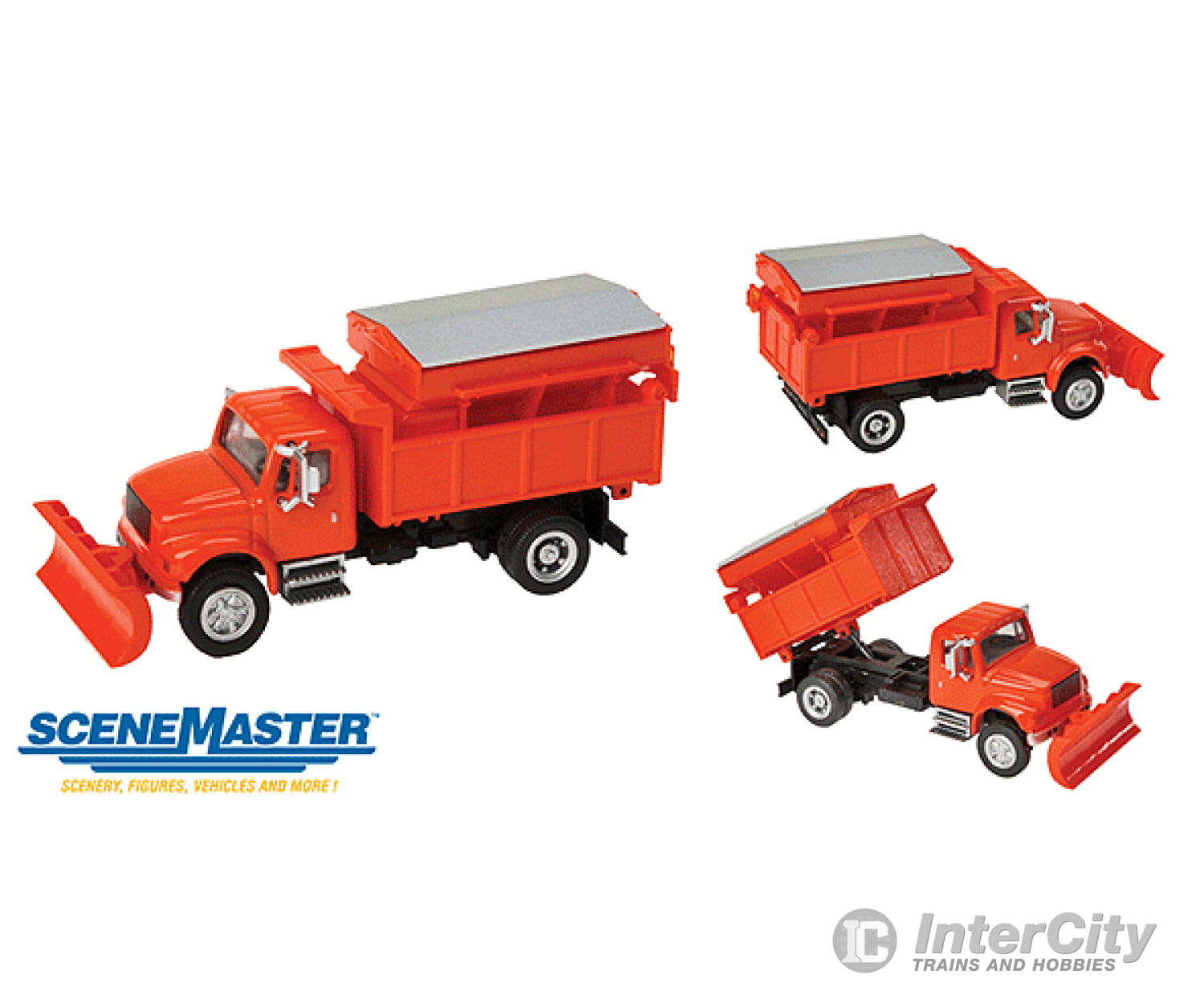 Walthers Scenemaster 11793 International(R) 4900 Dump Truck W/Snowplow & Salt Spreader - Assembled