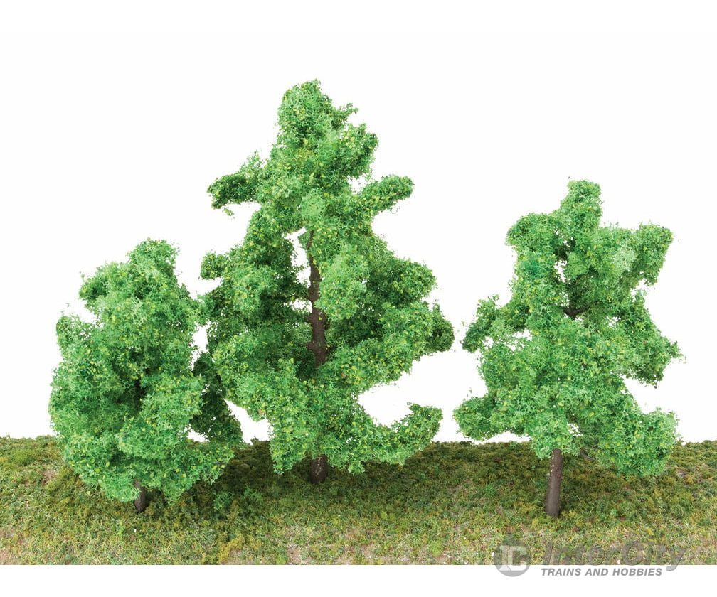 Walthers Scenemaster 1183 Spring Trees Pkg(10) -- 3-3/8 To 5-1/2’ 8 14Cm W/Pin Base & Vegetation