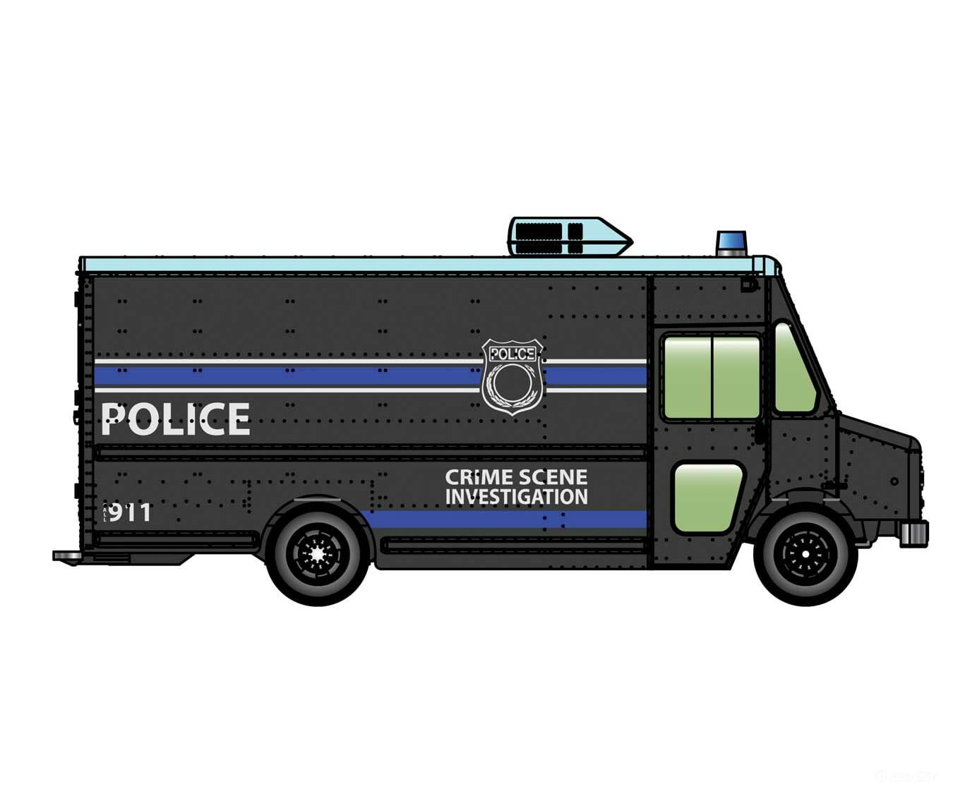 Walthers Scenemaster 12105 Morgan Olson(R) Route Star Van -- Police - Crime Scene Investigation Cars