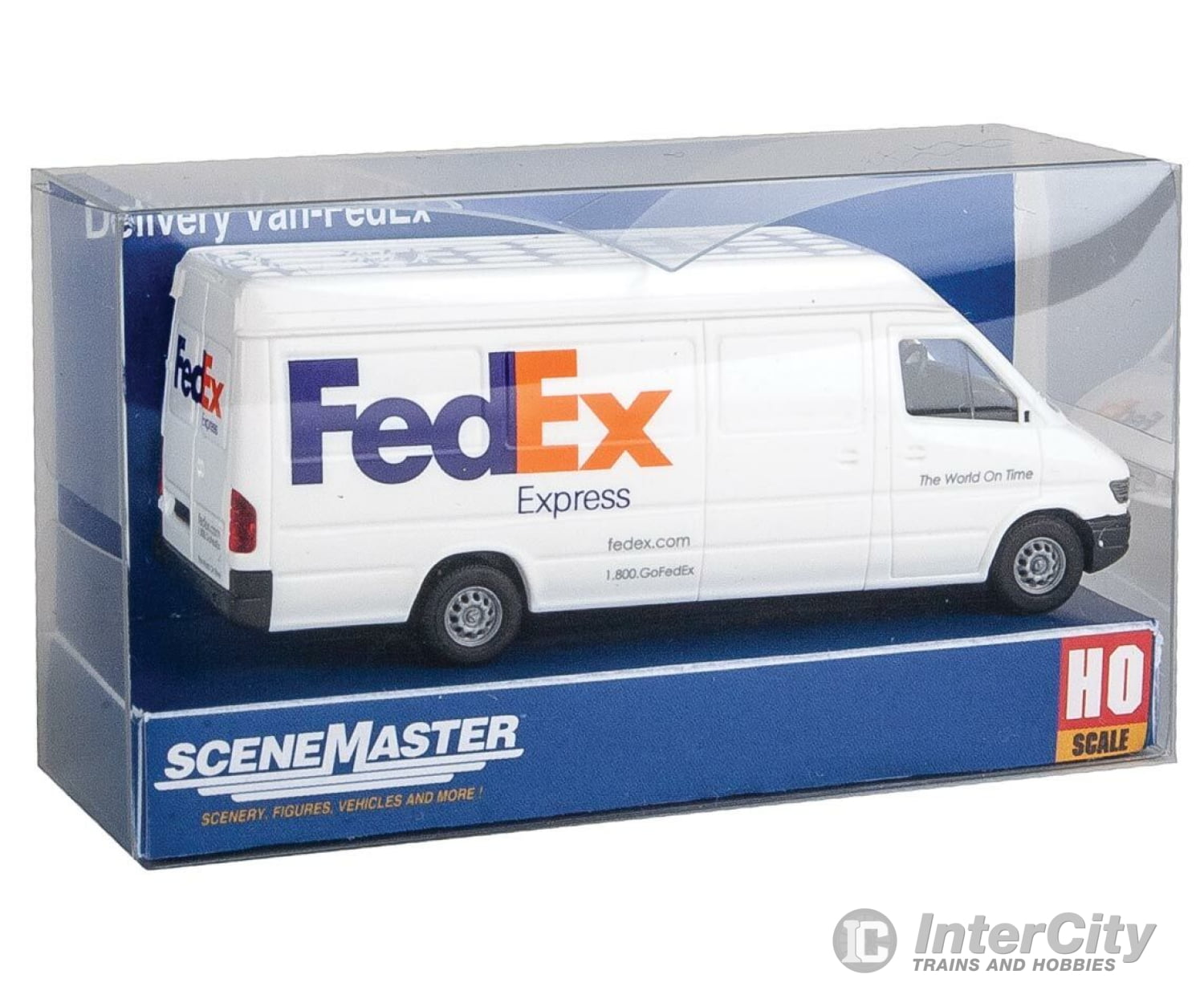 Walthers Scenemaster 12203 Delivery Van - Assembled -- Fedex Express (White Purple Orange) Cars &