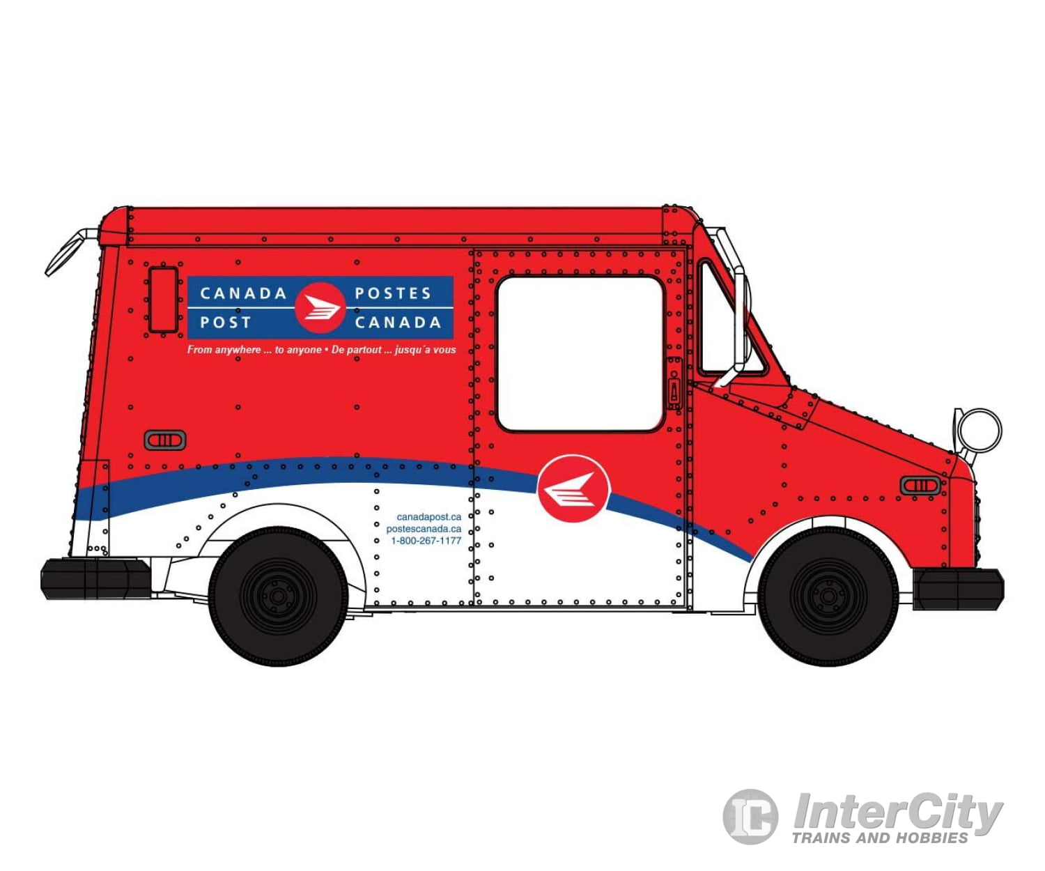 Walthers Scenemaster 12255 Long Life Vehicle (Llv) Mail Truck -- Canada Post (1998-Present Scheme)