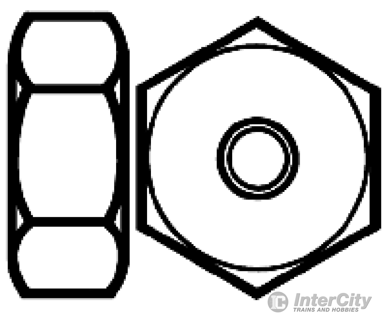 Walthers Scenemaster 1255 Nylon Hex Nuts Pkg(12) -- 2-56;.075 X 3/16’.19.48Cm Hardware & Fasteners