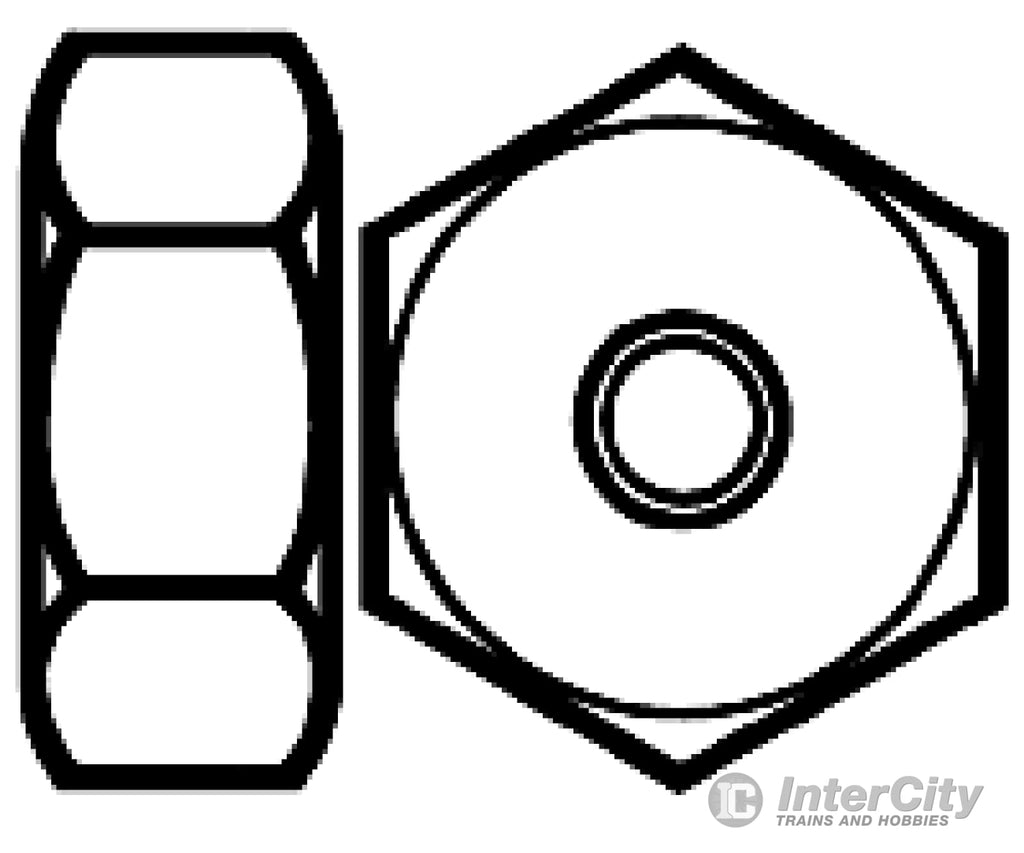 Walthers Scenemaster 1256 Nylon Hex Nuts Pkg(12) -- 4-40;.100 X 1/4’.25.64Cm Hardware & Fasteners