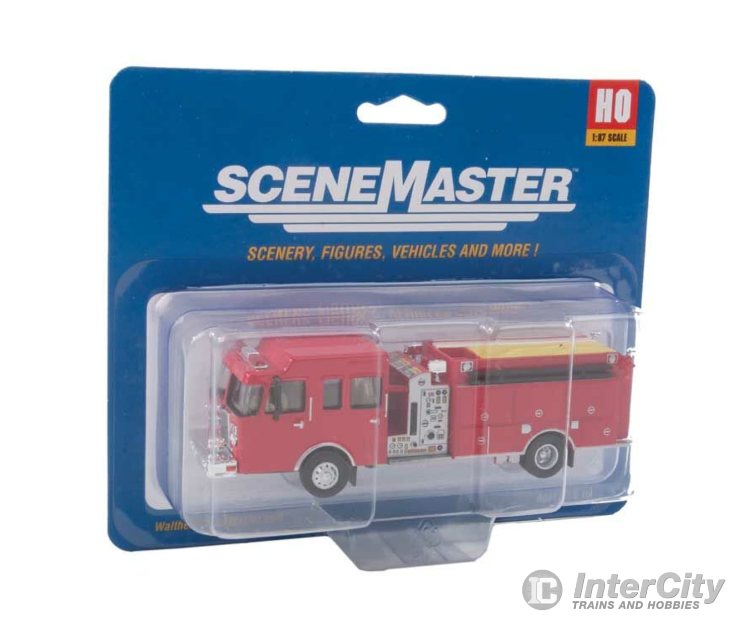 Walthers Scenemaster 13800 Heavy-Duty Fire Engine - Assembled -- Red Cars & Trucks