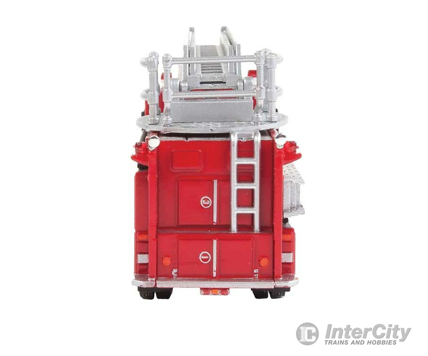 Walthers Scenemaster 13801 Heavy-Duty Fire Department Ladder Truck - Assembled -- Red Cars & Trucks