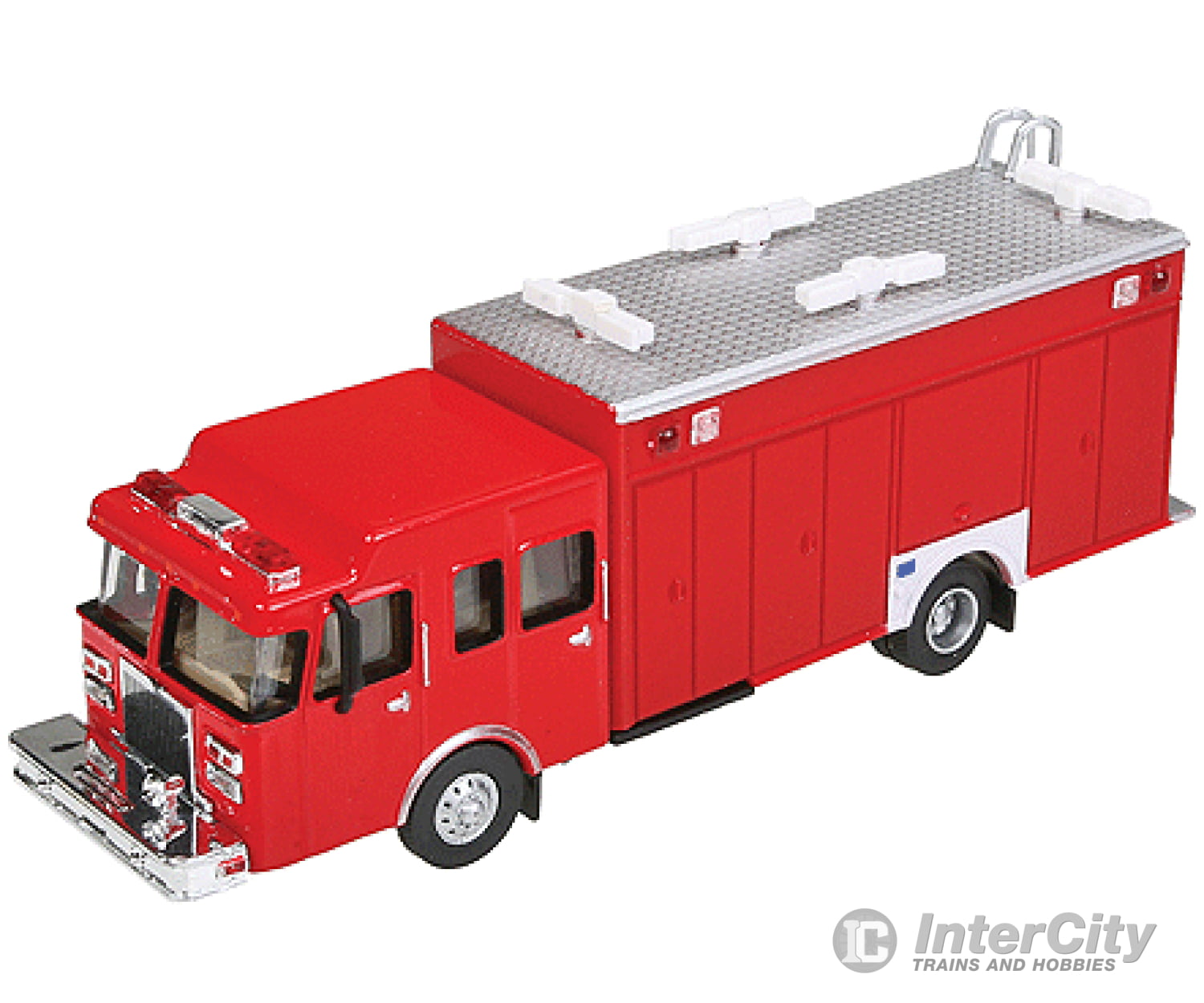 Walthers Scenemaster 13802 Hazardous Materials Fire Truck - Assembled -- Red Cars & Trucks