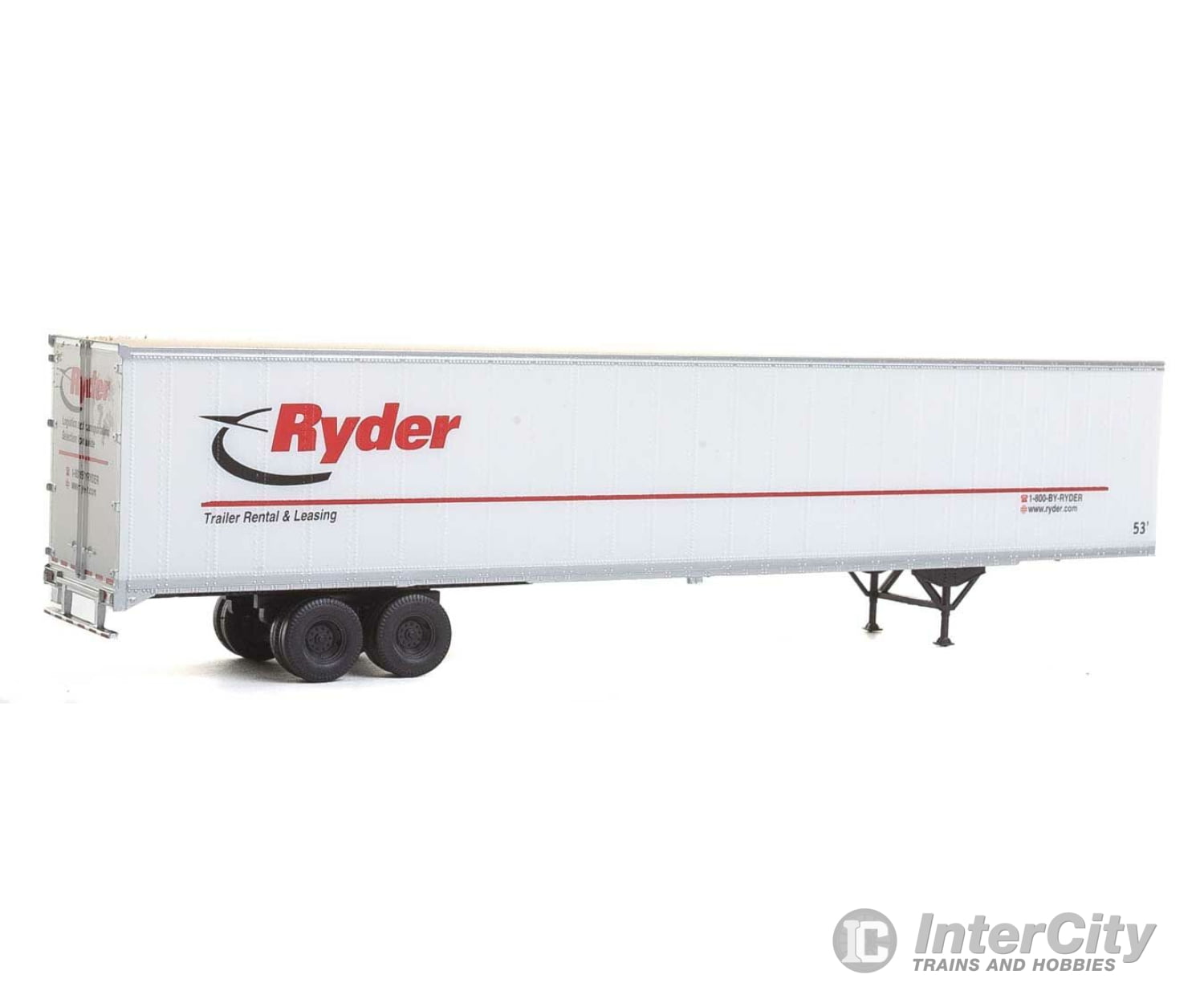 Walthers Scenemaster 2455 53’ Stoughton Trailer 2-Pack - Assembled -- Ryder Freight Loads &