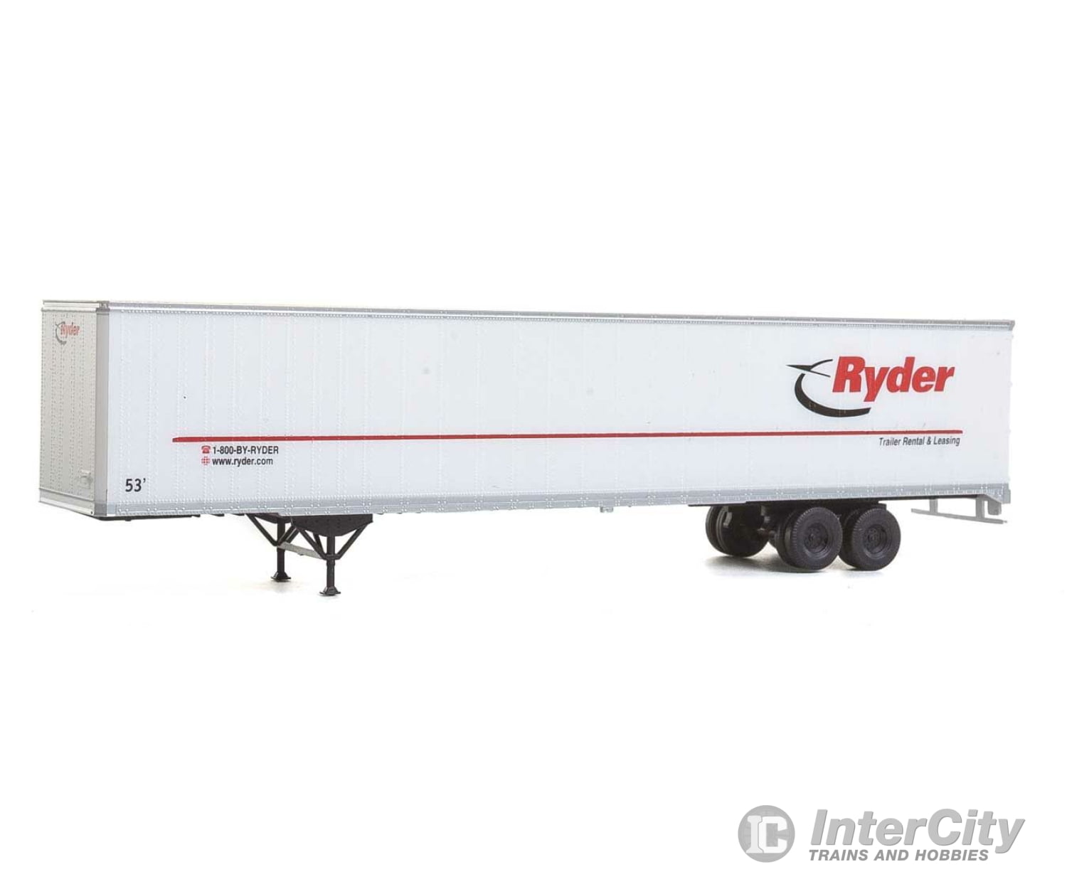 Walthers Scenemaster 2455 53’ Stoughton Trailer 2-Pack - Assembled -- Ryder Freight Loads &