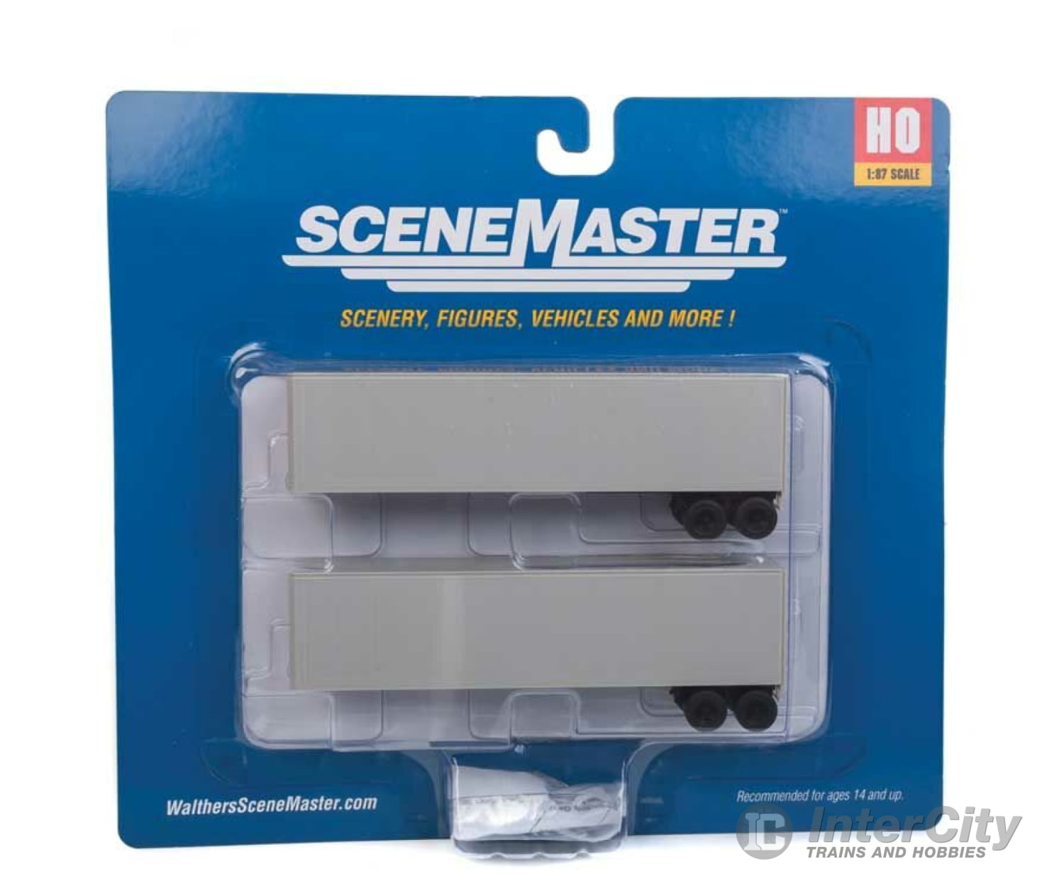 Walthers Scenemaster 2500 40’ Trailmobile Trailer 2-Pack - Kit -- Undecorated Freight Loads &