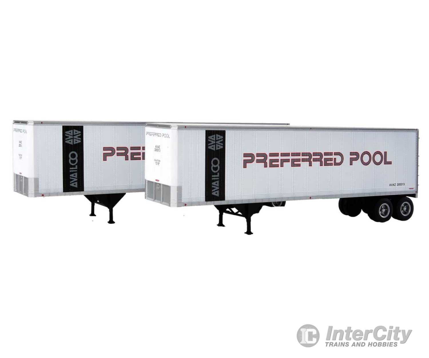 Walthers Scenemaster 2515 40’ Trailmobile Trailer 2-Pack - Assembled -- Preferred Pool (White