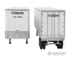 Walthers Scenemaster 2517 40’ Trailmobile Trailer 2-Pack - Assembled -- Us Postal Service (White