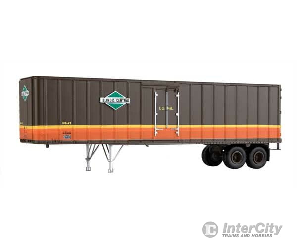 Walthers Scenemaster 2601 Flexi-Van 40’ Trailer 2-Pack - Assembled -- Illinois Central (Diamond
